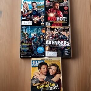 Entertainment Weekly‎ Marvel Iron Man Avengers Magazine Lot 5pc RDJ MCU Books